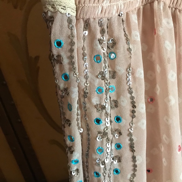 🌙Free People Pastel Pink Embroidered Jumpsuit - Picture 6 of 7